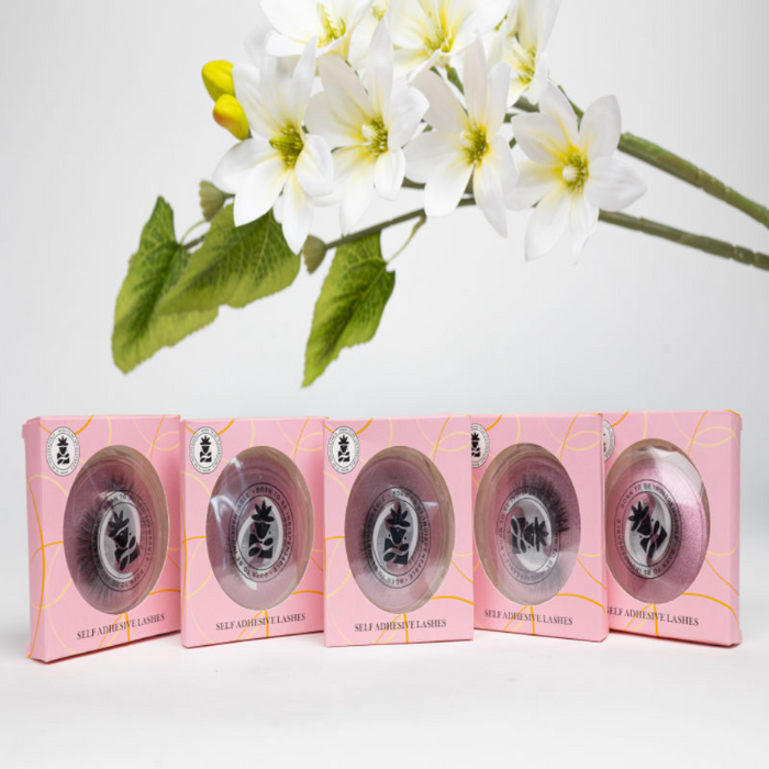 BOBI Self Adhesive Eyelashes SA47 Fox Lash Style – Outer Edge Lift | Bold Curved Look | No Glue | Reusable | Easy Stick-On Finish