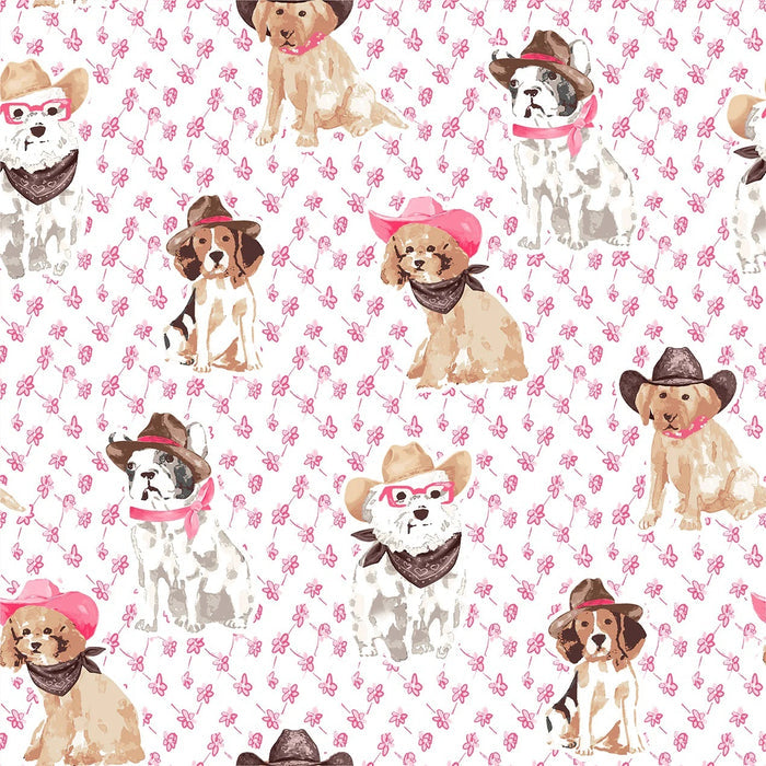 Cowboy Pups Quilted Handbag