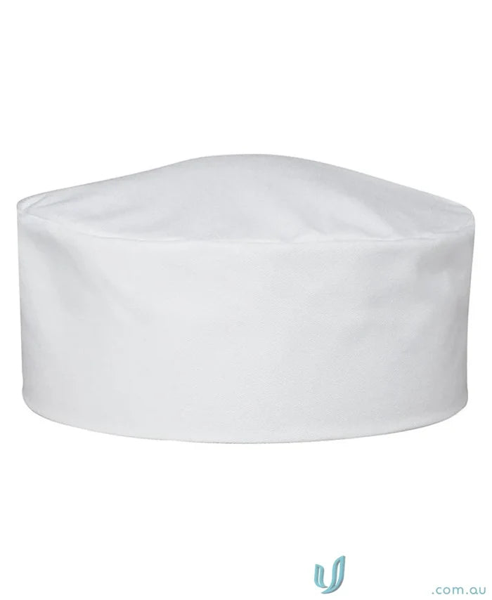 White chefs hat from JBs Chefs Cap perfect for kitchen work uniforms and workwear
