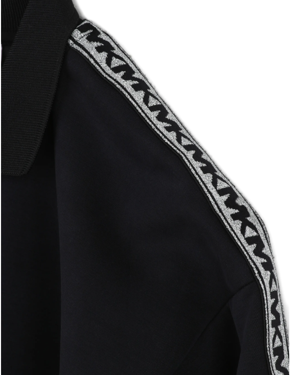 MICHAEL KORS logo-tape long-sleeve casual dress