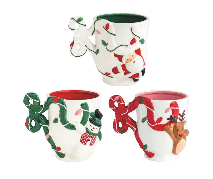Mud Pie Reindeer Xmas Character Mug