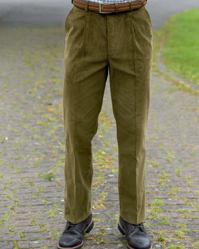 Needlecord Trousers Mens - Sage - Country Collection