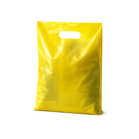 13" x 17" Yellow Plastic Boutique Bags