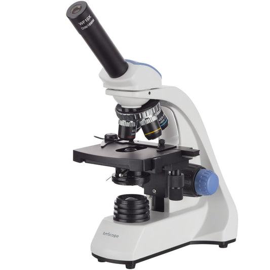 40X-2000X LED Monocular Compound Microscope w 3D Two-Layer Mechanical Stage
