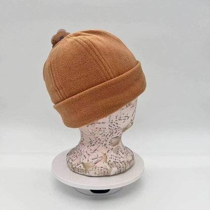 Light brown Cotton Road Polar Fleece Beanie for warmth and comfort