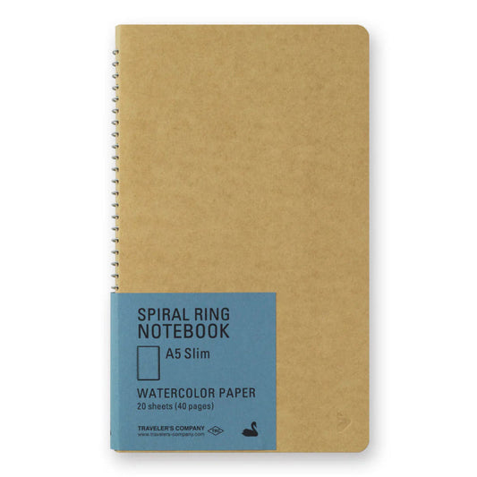 A5 Slim Spiral Ring Notebook - Watercolor Paper | Traveler’s Company