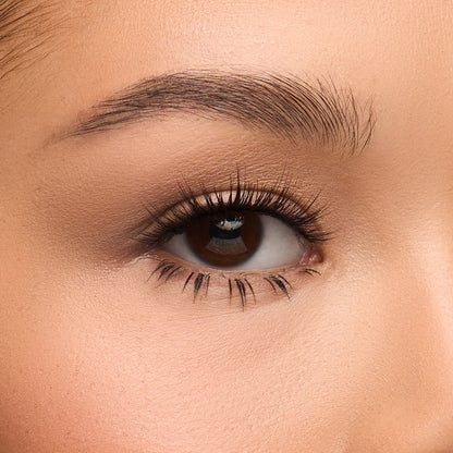 Aiko bottom false lashes shown on a eye.