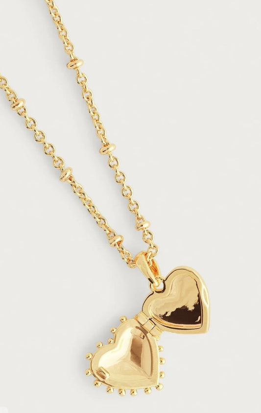 Anabel Aram Heart Small Locket Necklace Gold