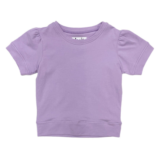 Azarhia S/S Holly Puff Sleeve Shirt-Lavender