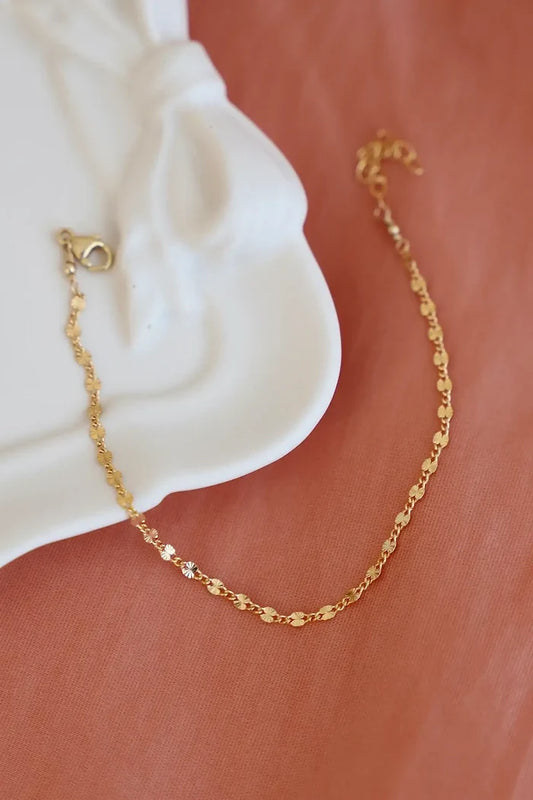 B1209 Gold Bracelet-Malibu Chain