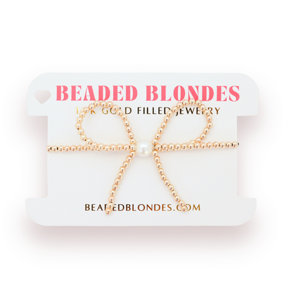 Beaded Blondes Bow Bracelet