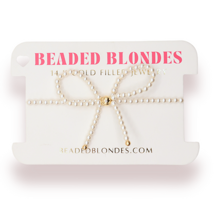 Beaded Blondes Bow Bracelet