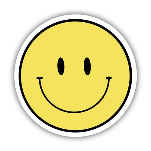 Big Moods Yellow Smiley Face Vinyl Sticker
