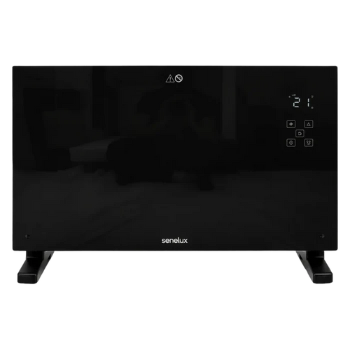 Black Glass Panel Heater with Wifi Controls
