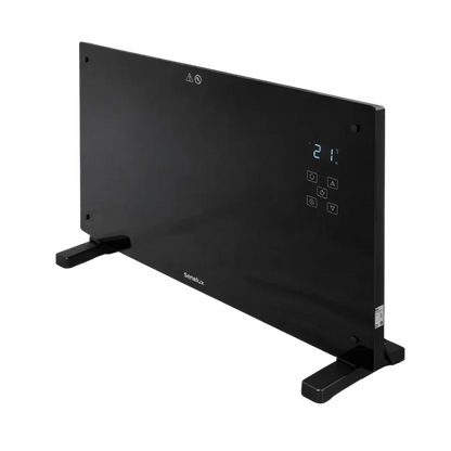 Black Glass Panel Heater with Wifi Controls