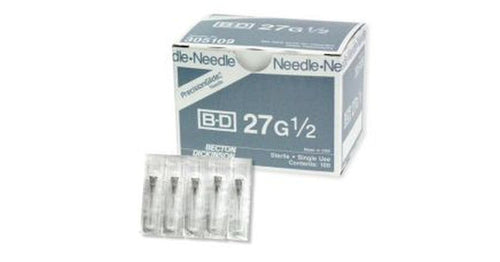 Blood Needles 27Gx1/2" (100/Box)