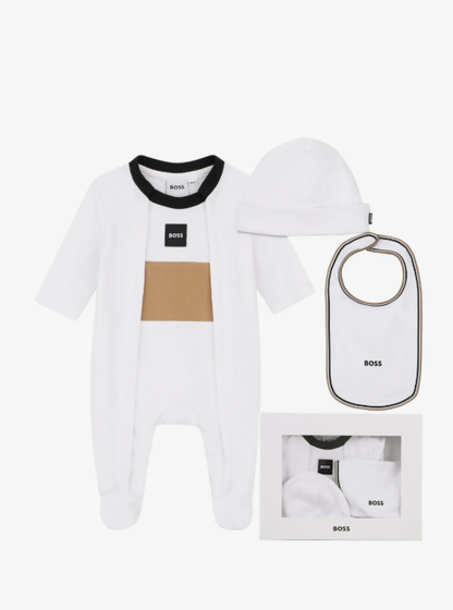 BOSS baby logo-patch three-piece set