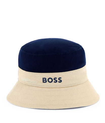 BOSS logo-print reversible bucket hat