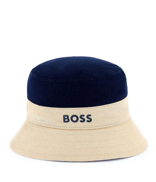 BOSS logo-print reversible bucket hat