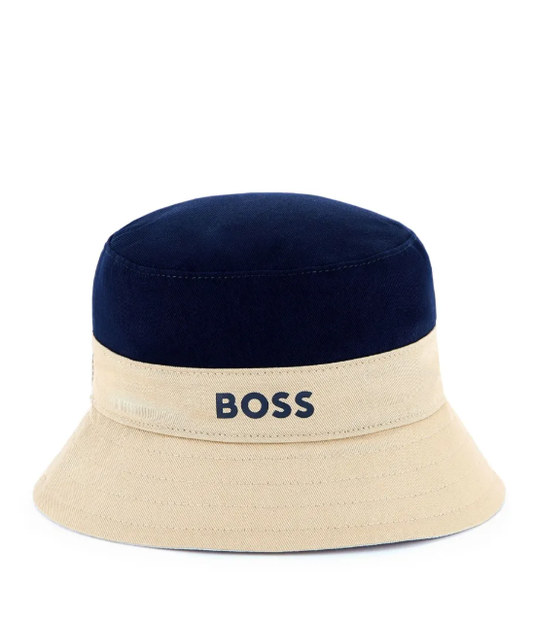 BOSS logo-print reversible bucket hat