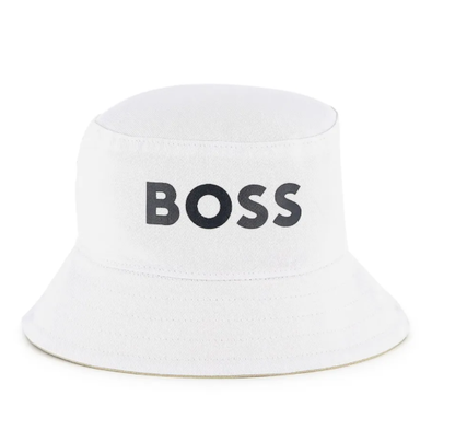 BOSS logo-print reversible bucket hat