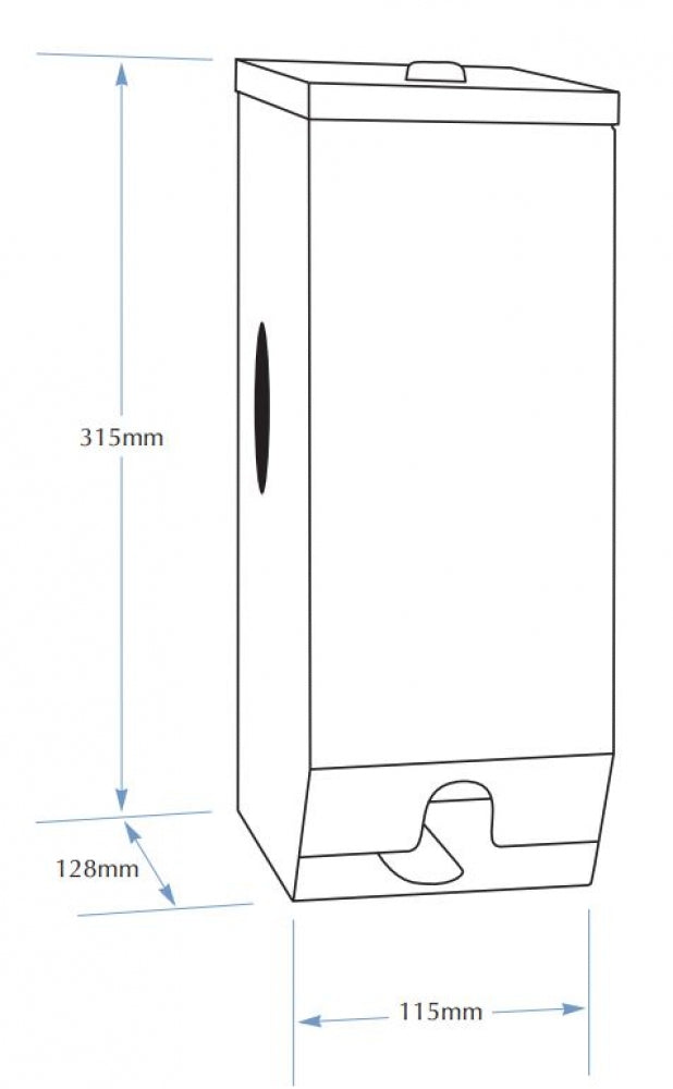 Bradley 5442-33 Double Toilet Roll Dispenser Lockable