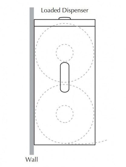 Bradley 5442-33 Double Toilet Roll Dispenser Lockable