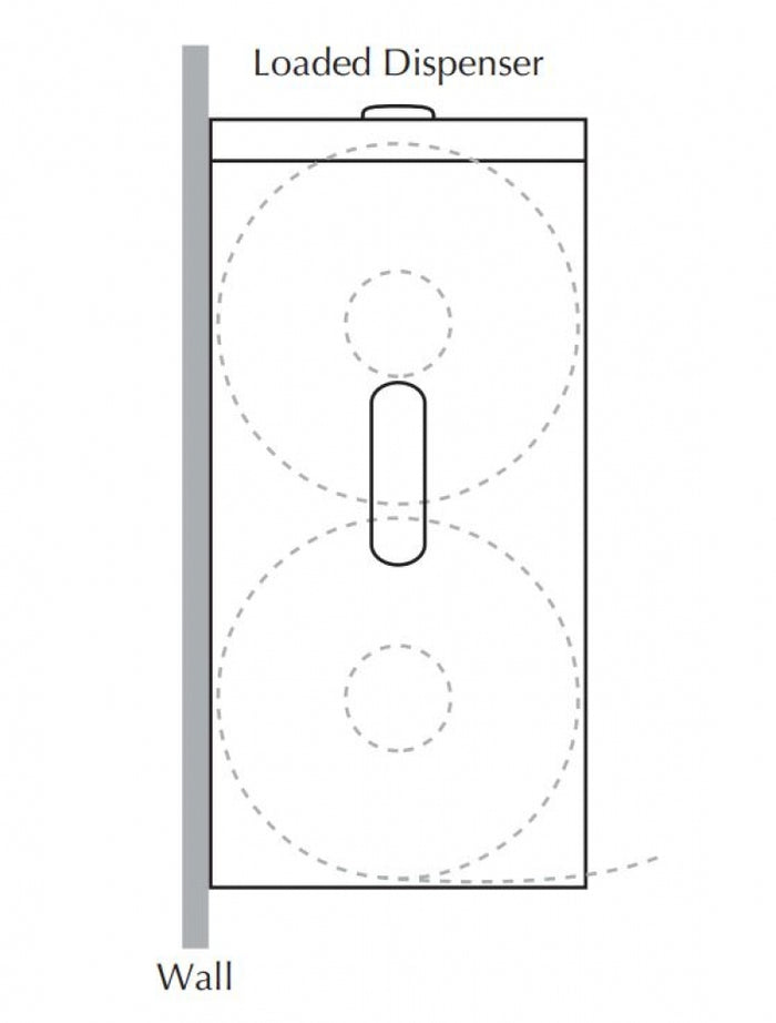 Bradley 5442 Double Toilet Roll Dispenser Lockable