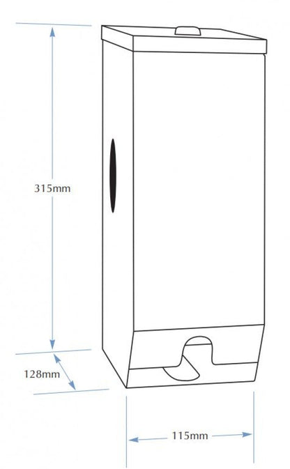 Bradley 5442 Double Toilet Roll Dispenser Lockable