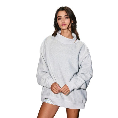 Bucket List Blank Mock Neck Sweatshirt Top