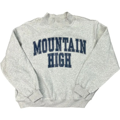Bucketlist Oversized Mock Neck Sweatshirt - Mountain High