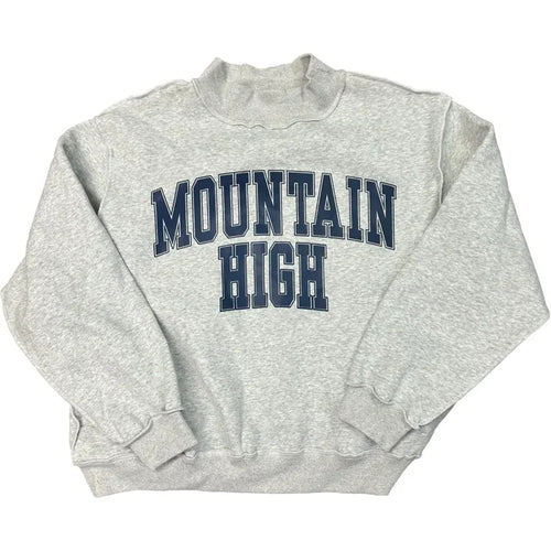 Bucketlist Oversized Mock Neck Sweatshirt - Mountain High
