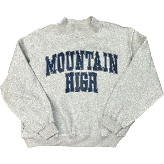 Bucketlist Oversized Mock Neck Sweatshirt - Mountain High