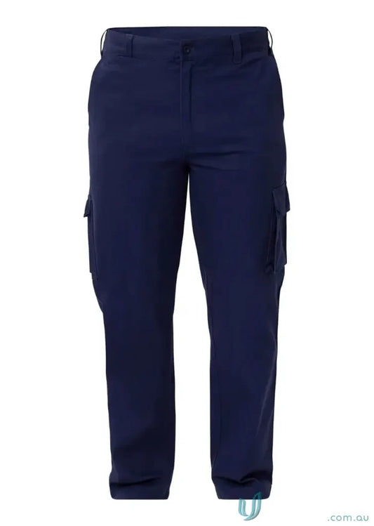 WorkCraft WP4016 Cargo Cotton Drill Trouser in navy front product image