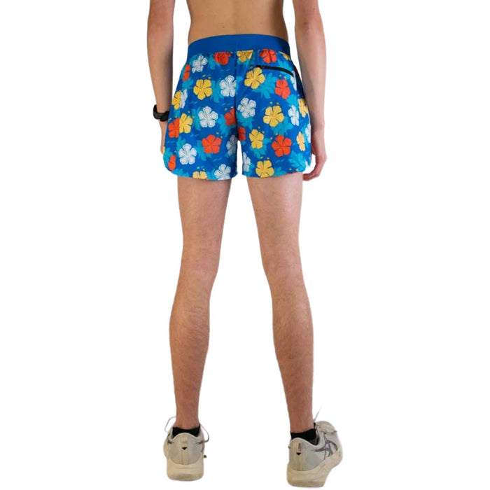 ChicknLegs Men's Hawaiian Half Split Shorts 4"