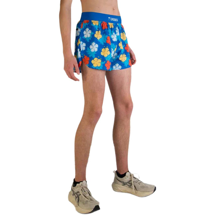 ChicknLegs Men's Hawaiian Half Split Shorts 4"