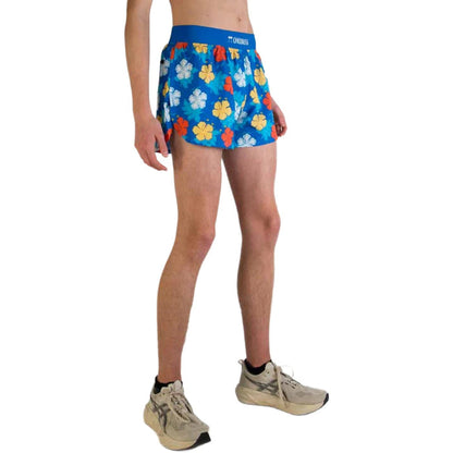 ChicknLegs Men's Hawaiian Half Split Shorts 4"