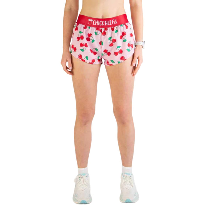 ChicknLegs Women's Cherries Split Shorts 1.5"