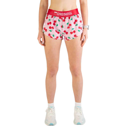 ChicknLegs Women's Cherries Split Shorts 1.5"