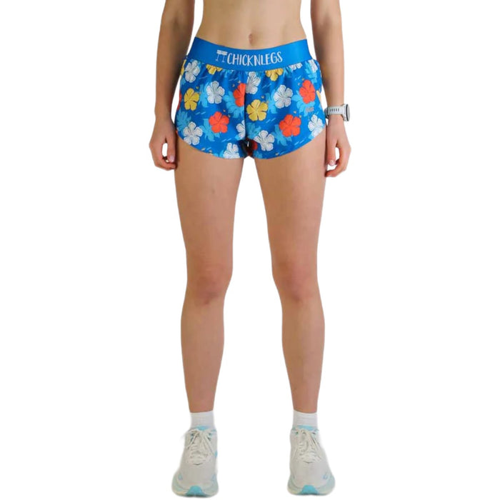 ChicknLegs Women's Hawaiian Split Shorts 1.5"