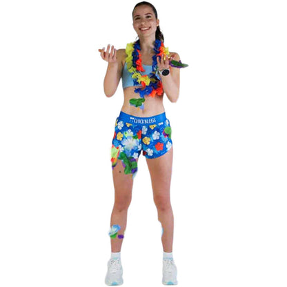ChicknLegs Women's Hawaiian Split Shorts 1.5"