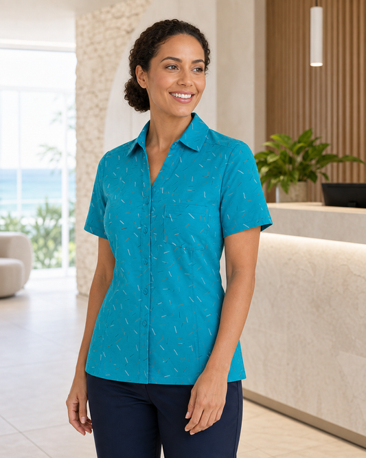 City Stretch Drift Print Tunic