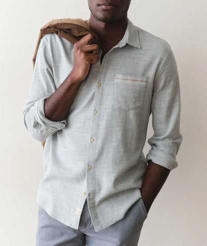 Classic Stretch Selvage Shirt Aqua