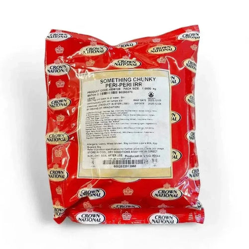 Crown National Safari Chunky Peri Peri Seasoning 1kg pack for bold, spicy marinades and grilling