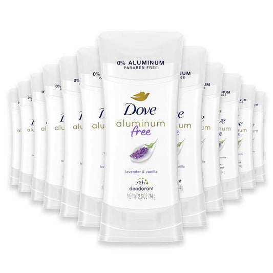 Dove 0% Aluminum Lavender & Vanilla Deodorant - 2.6 oz - 12 Pack