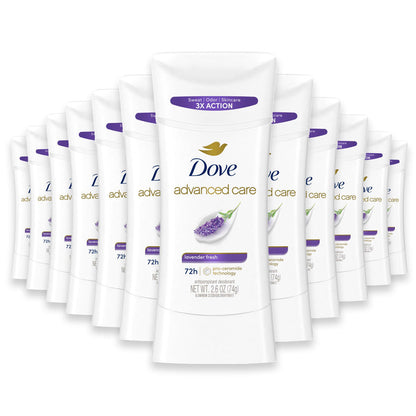 Dove Advanced Care Lavender Fresh Deodorant Stick - 2.6oz - 12 Pack