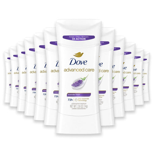 Dove Advanced Care Lavender Fresh Deodorant Stick - 2.6oz - 12 Pack