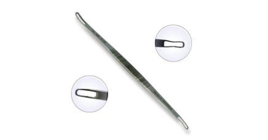 EKS Comedone Extractor 2 Squoval Loops & Flat Handle (Germany)