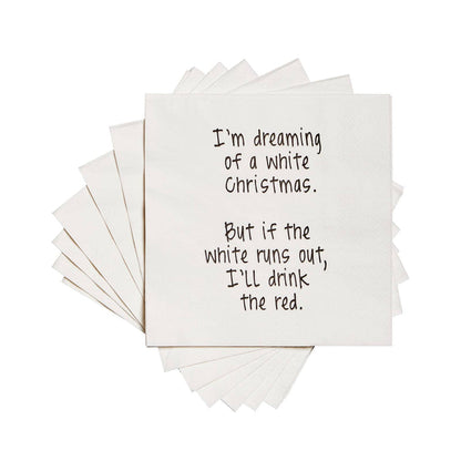 ellembee gift - I'm dreaming of a white Christmas. funny Cocktail Napkins