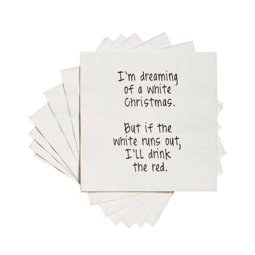 ellembee gift - I'm dreaming of a white Christmas. funny Cocktail Napkins